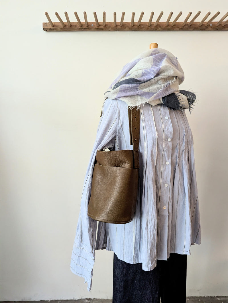 Stitch and Tickle handmade bucket bag made in Boston made in usa leatherwork leathercraft SoWa 