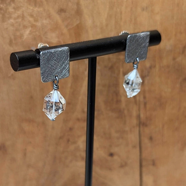 Heather Guidero boston boutique handmade sterling silver earrings Herkimer diamonds gift shop jewelry store sowa