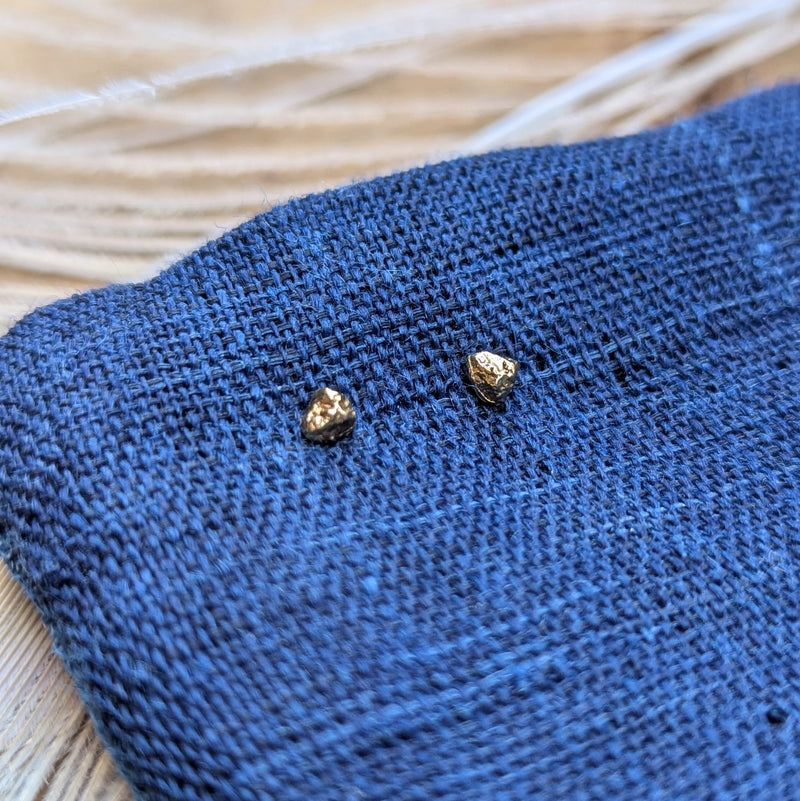 Thicket jewelry Gold Salt Crystal Stud earrings 14k recycled gold handmade in Portland Maine New England shop Boston sowa gift store boutique