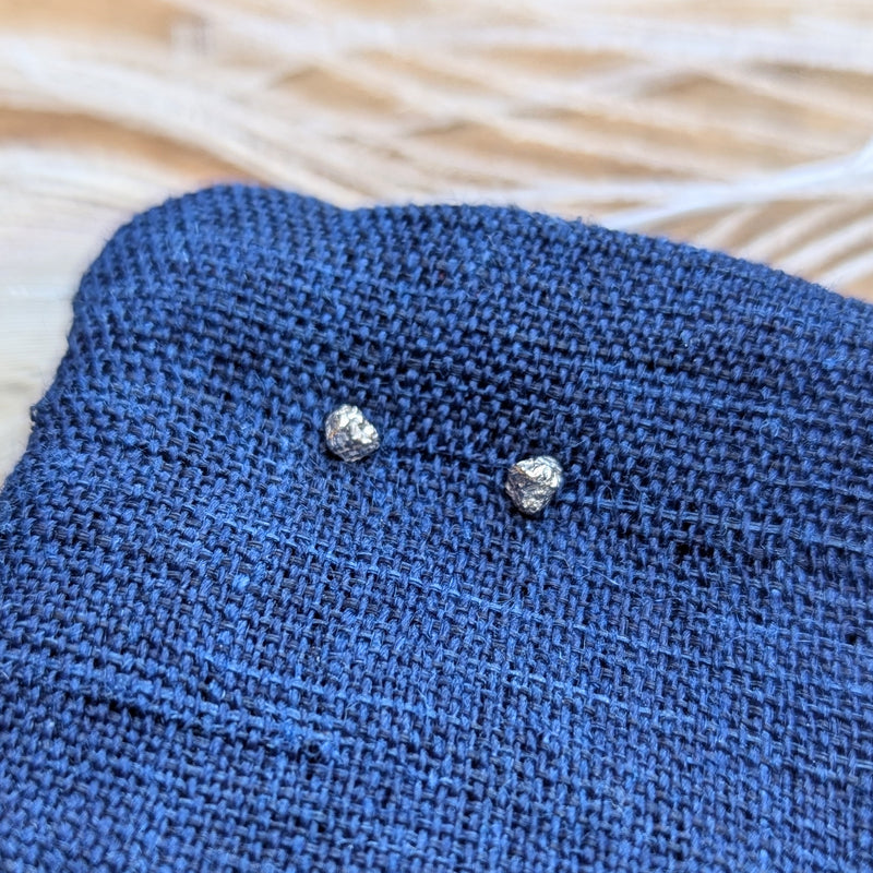 Thicket jewelry Gold Salt Crystal Stud earrings recycled sterling silver handmade in Portland Maine New England shop Boston sowa gift store boutique