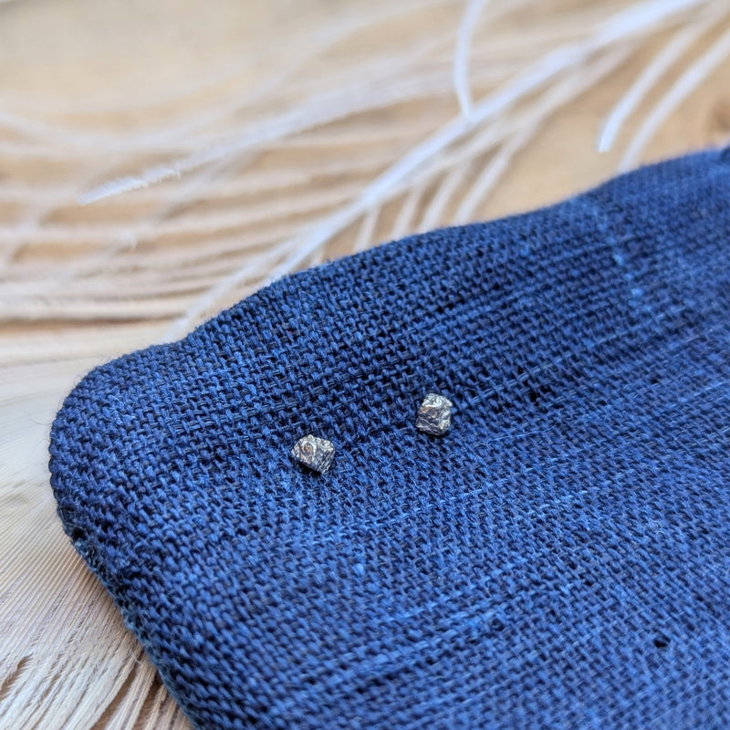 Thicket jewelry Gold Salt Crystal Stud earrings recycled sterling silver handmade in Portland Maine New England shop Boston sowa gift store boutique