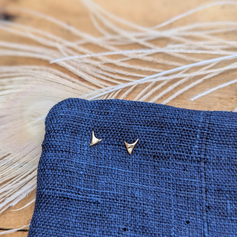 Thicket jewelry blackberry stud earrings 14k gold recycled handmade in Portland Maine New England shop Boston sowa gift store boutique