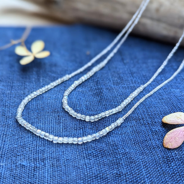 debbie fisher jewelry labradorite and Seed beaded necklace handmade NYC Boston Sowa gift shop store boutique 