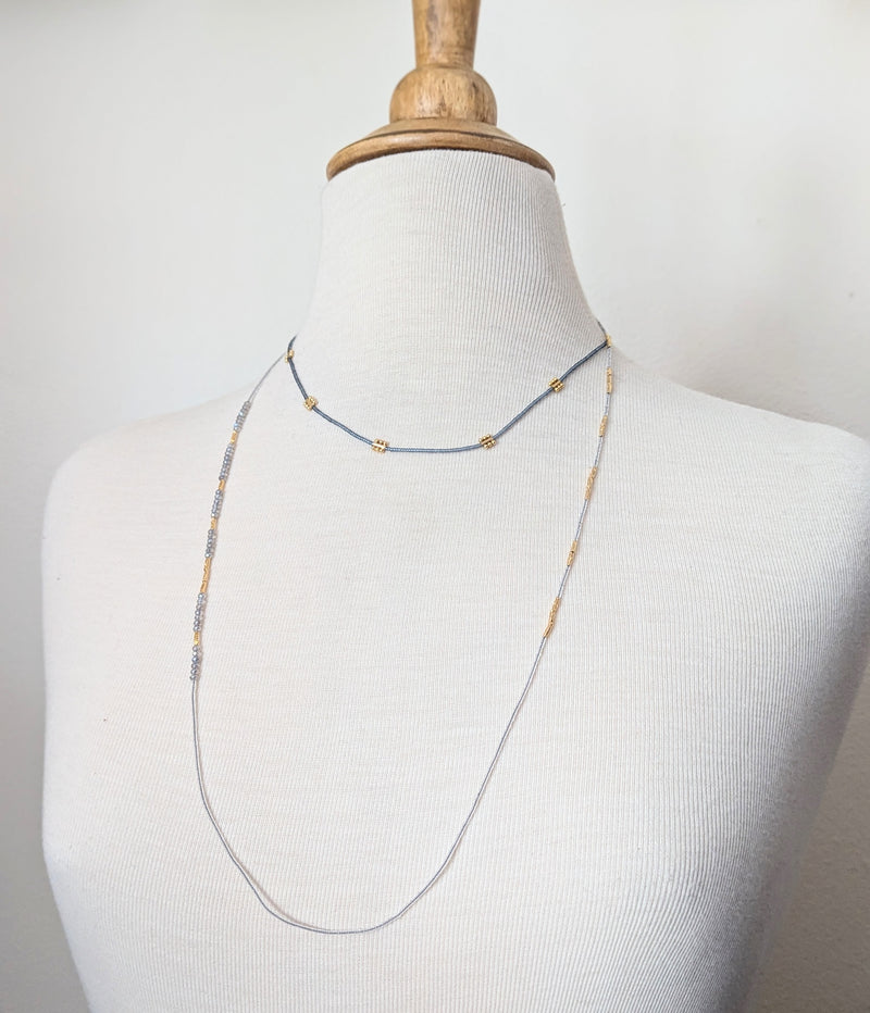 debbie fisher jewelry labradorite gold vermeil Seed beaded necklace handmade NYC Boston Sowa gift shop store boutique 