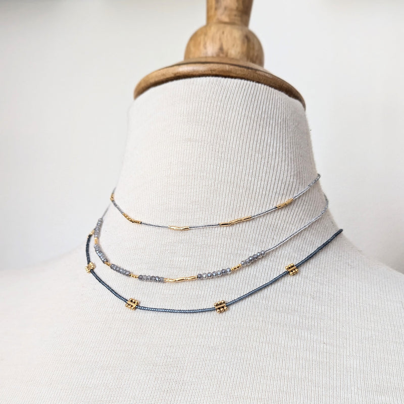 debbie fisher jewelry gold vermeil Seed beaded necklace handmade NYC Boston Sowa gift shop store boutique 