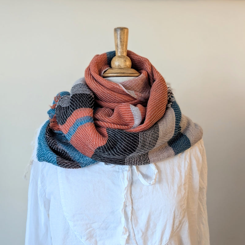 Tamaki Niime scarf cotton wool sowa boston small business gift shop boutique