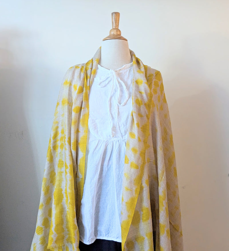 Denovembre Parisian design studio handmade cashmere shibori shawl scarf shop boston sowa gift shop small business boutique store