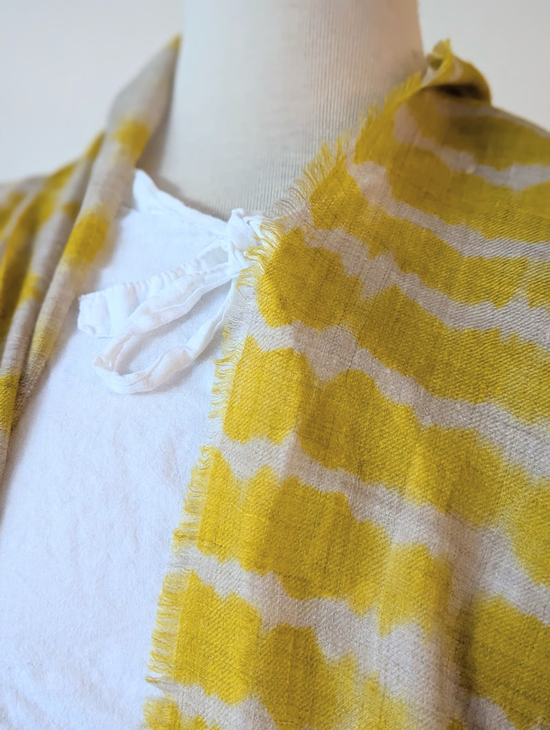 Denovembre Parisian design studio handmade cashmere shibori shawl scarf shop boston sowa gift shop small business boutique store