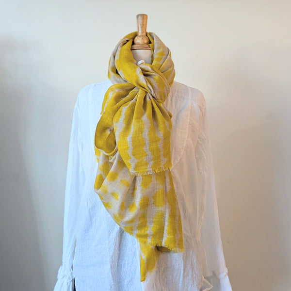 Denovembre Parisian design studio handmade cashmere shibori shawl scarf shop boston sowa gift shop small business boutique store