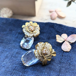 Monshiro Jewelry Japanese design floral nature inspired brass glass vintage handmade shop Boston sowa gift store boutique