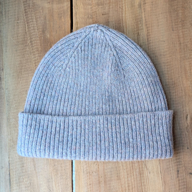 Catherine Tough Merino Lambswool beanie hat knitted ribbed made in Scotland gift shop Boston sowa boutique unisex winter accessories