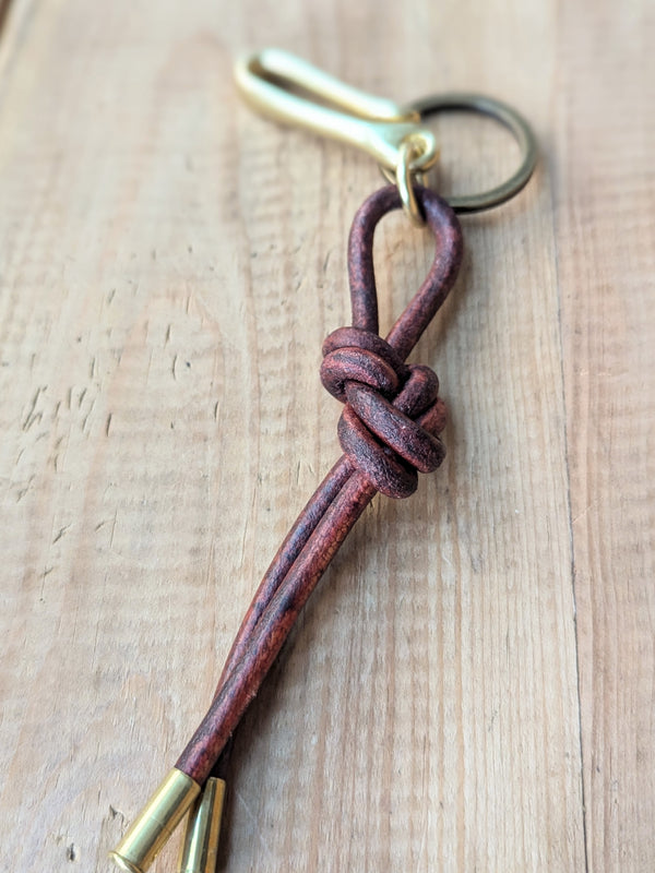 Leather knot key chains gift for him unisex gift shop boston sowa boutique

