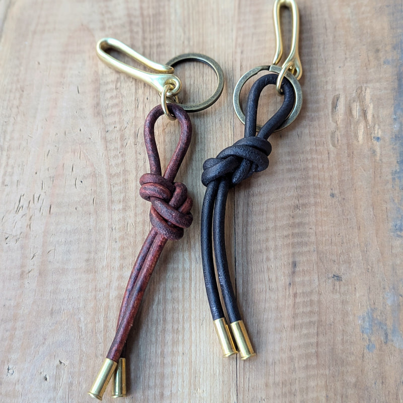 Leather knot key chains gift for him unisex gift shop boston sowa boutique

