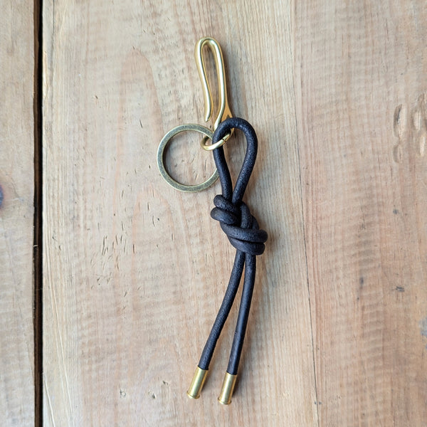 Leather knot key chains gift for him unisex gift shop boston sowa boutique

