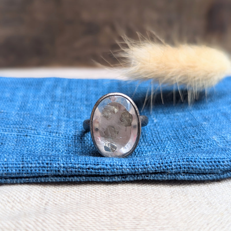 Heather Guidero boston boutique one-of-a-kind silver ring quartz Pyrite gift shop jewelry store sowa