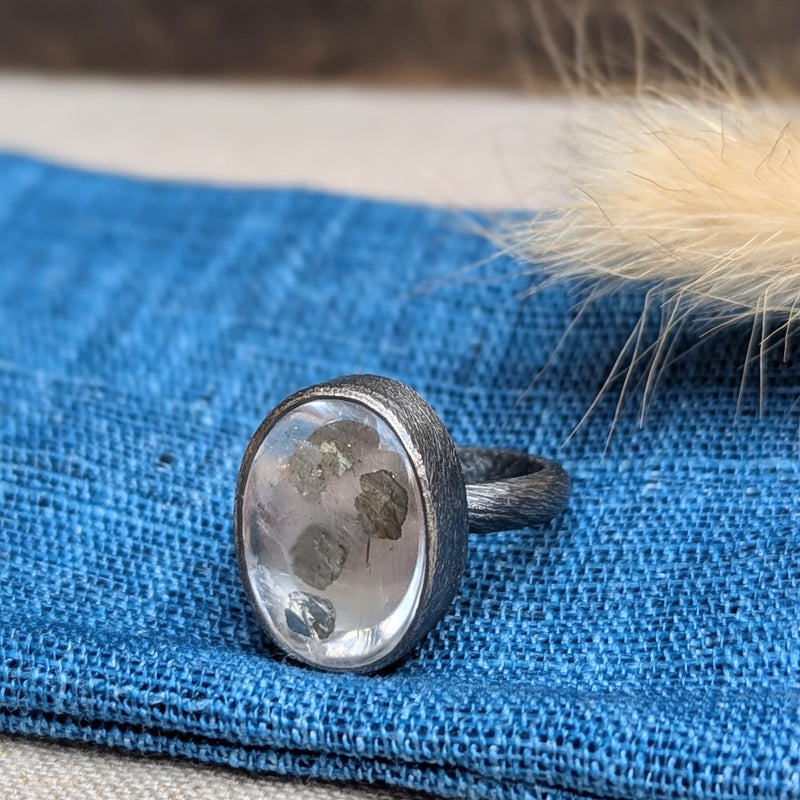 Heather Guidero boston boutique one-of-a-kind silver ring quartz Pyrite gift shop jewelry store sowa