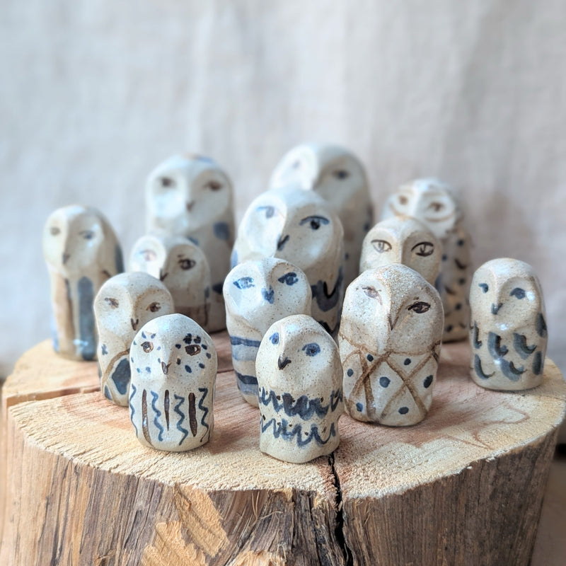 Handmade and hand-painted ceramic animal sculptures by Charlotte salt sowa Boston small business gift shop boutique store