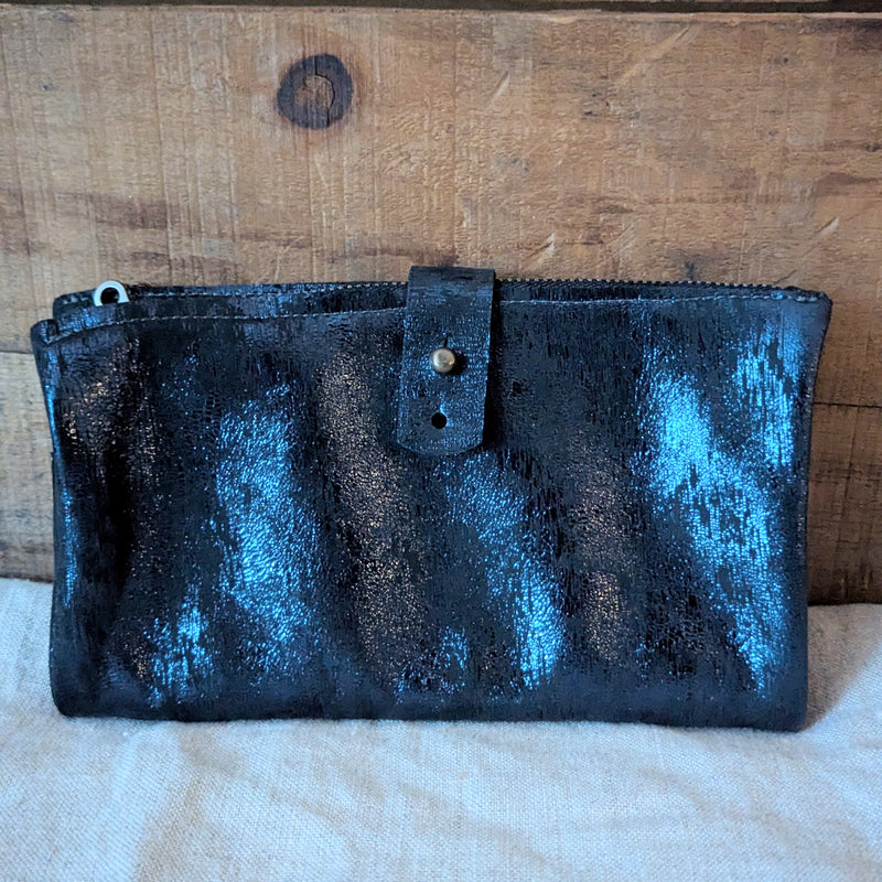 Stitch and Tickle handmade leather wallet clutch washed lamb leatherwork leather goods gift shop boston sowa boutique

