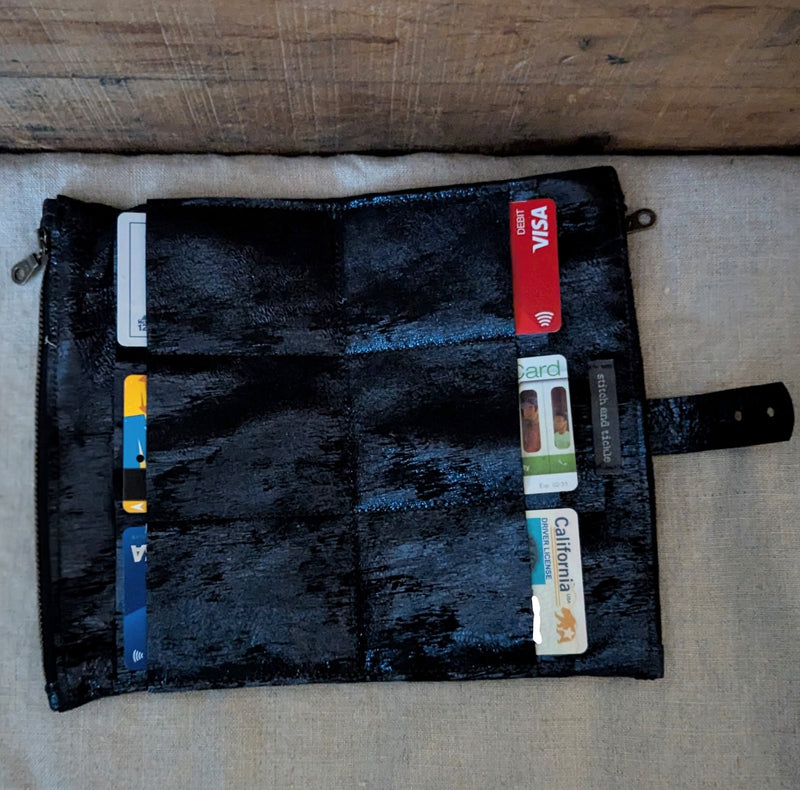 Stitch and Tickle handmade leather wallet clutch washed lamb leatherwork leather goods gift shop boston sowa boutique

