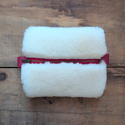 shearling pouches handmade leather gift shop sowa boston 