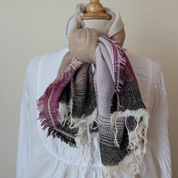 Tamaki Niime scarf cotton wool sowa boston small business gift shop boutique

