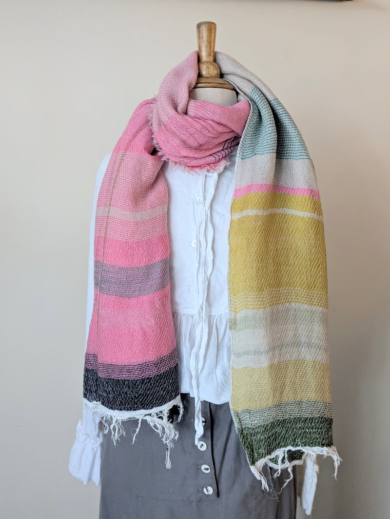 Tamaki Niime scarf cotton wool sowa boston small business gift shop boutique

