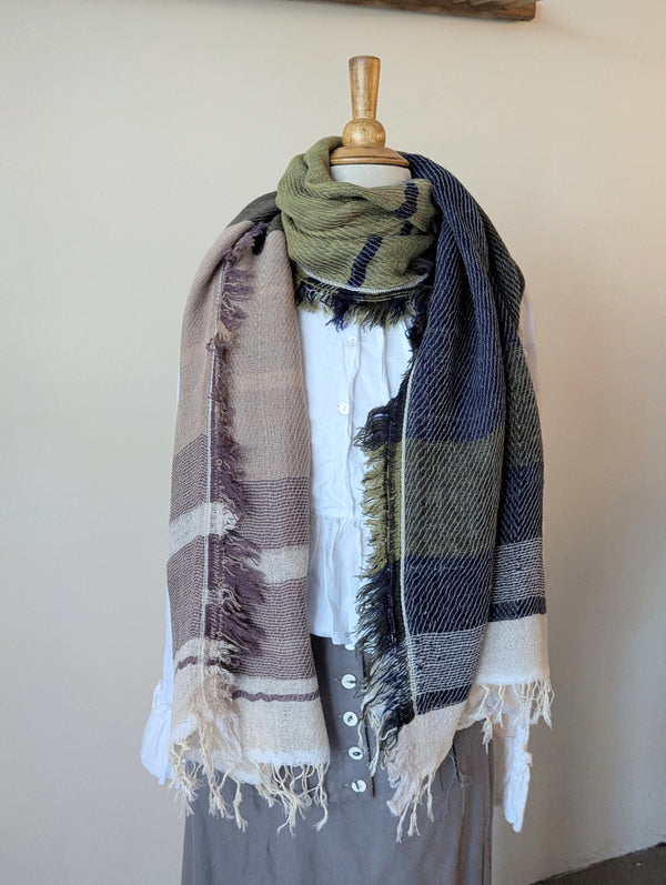 Tamaki Niime scarf cotton wool sowa boston small business gift shop boutique

