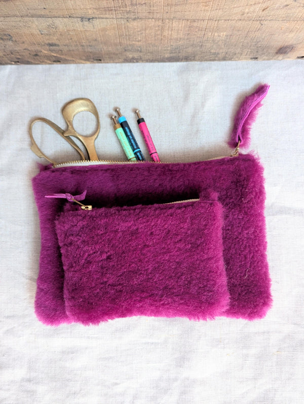 Shearling Pouch handmade gift shop sowa boston