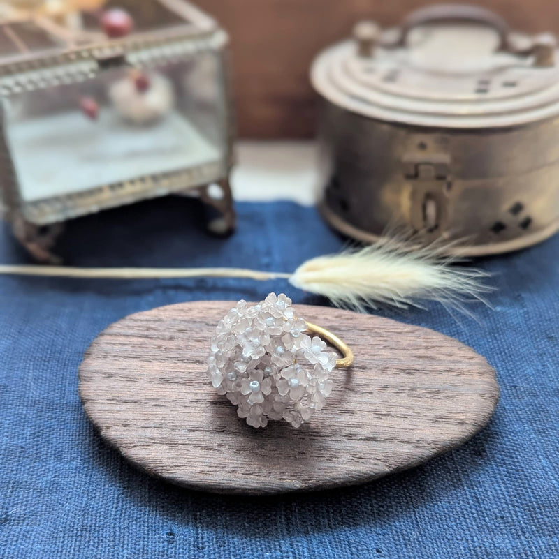 Beaded Hydrangea Ring