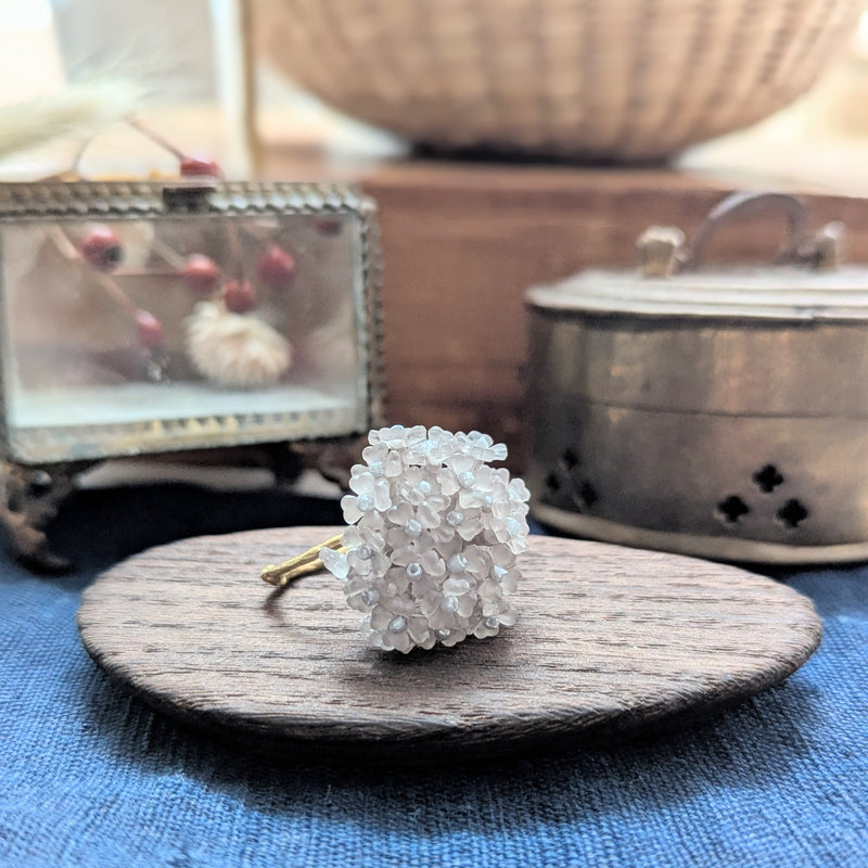 Beaded Hydrangea Ring