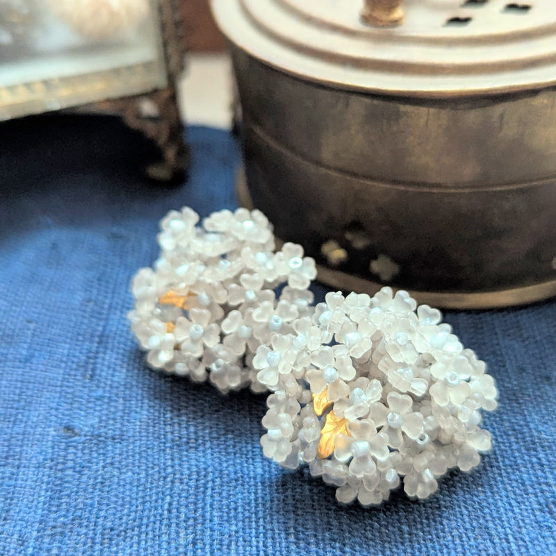 Beaded Hydrangea Earrings