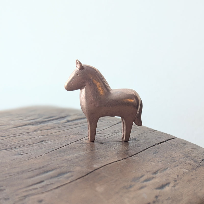 Tiny Japanese Handmade bronze horse sculptures shop boston sowa gift store gifts lucky horse chinese zodiac