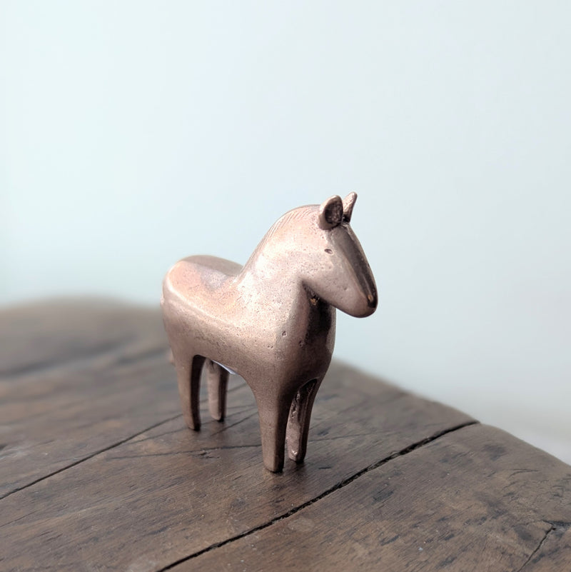 Tiny Japanese Handmade bronze horse sculptures shop boston sowa gift store gifts lucky horse chinese zodiac