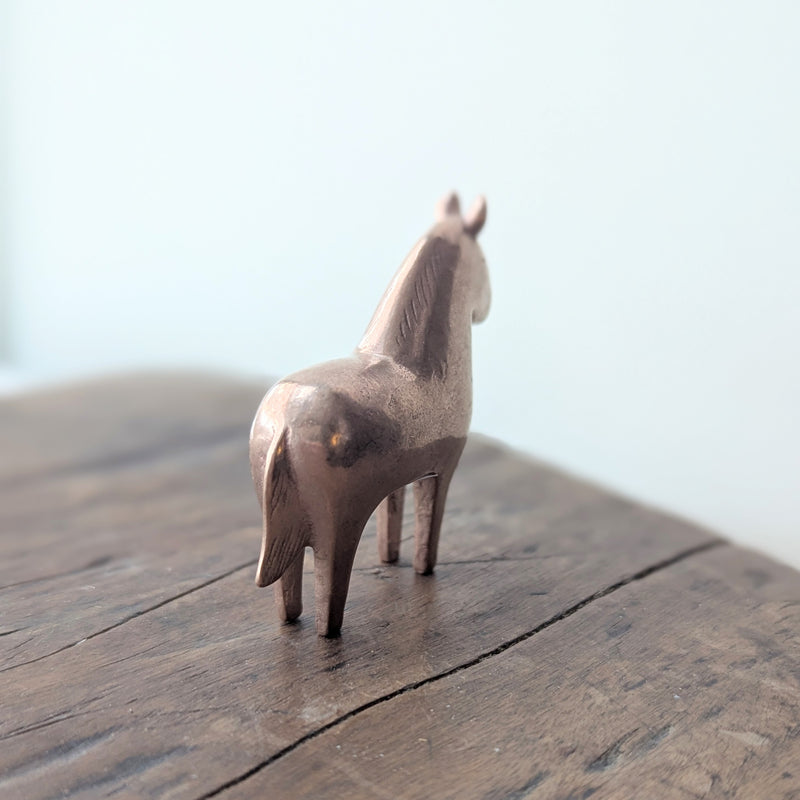 Tiny Japanese Handmade bronze horse sculptures shop boston sowa gift store gifts lucky horse chinese zodiac