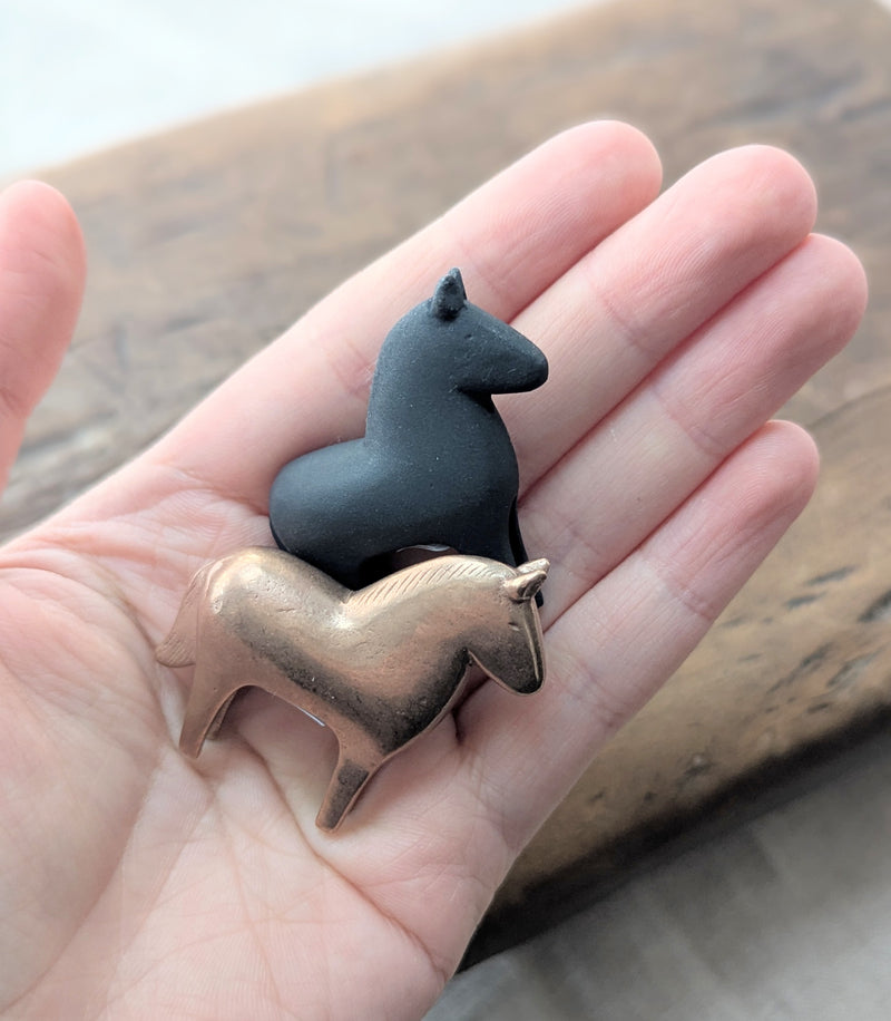 Tiny Japanese Handmade bronze horse sculptures shop boston sowa gift store gifts lucky horse chinese zodiac