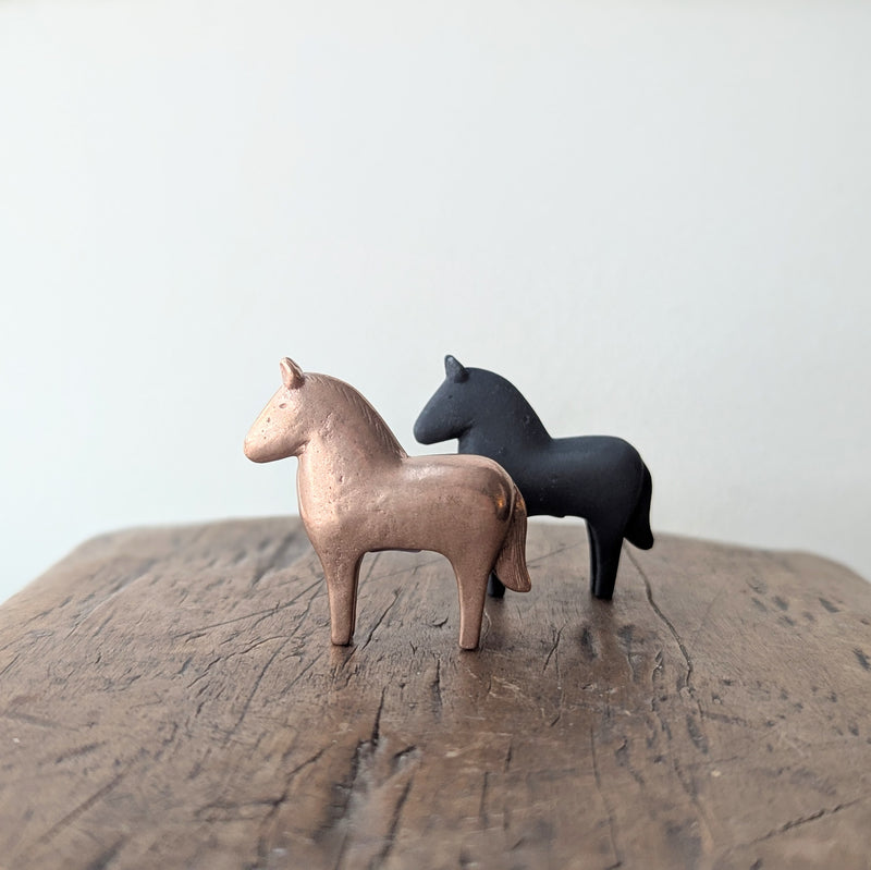 Tiny Japanese Handmade bronze horse sculptures shop boston sowa gift store gifts lucky horse chinese zodiac