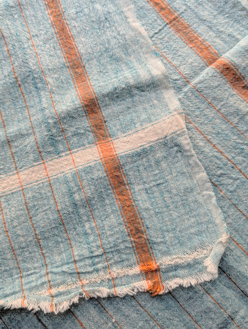 Auntie Oti hand woven pinstripe khadi cotton towel beach blanket throw shop Boston sowa boutique gift store handmade