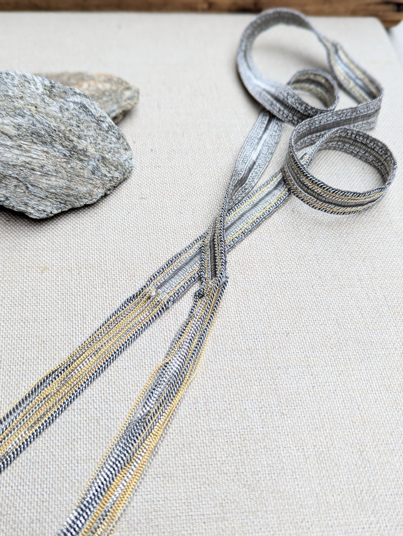 Marie Laure Chamorel antique silver scarf tie necklace jewelry store sowa boston gift shop small business boutique