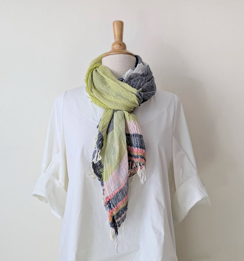 Tamaki Niime Japanese woven light cotton scarf sowa boston small business gift shop boutique