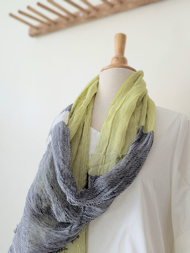 Tamaki Niime Japanese woven light cotton scarf sowa boston small business gift shop boutique