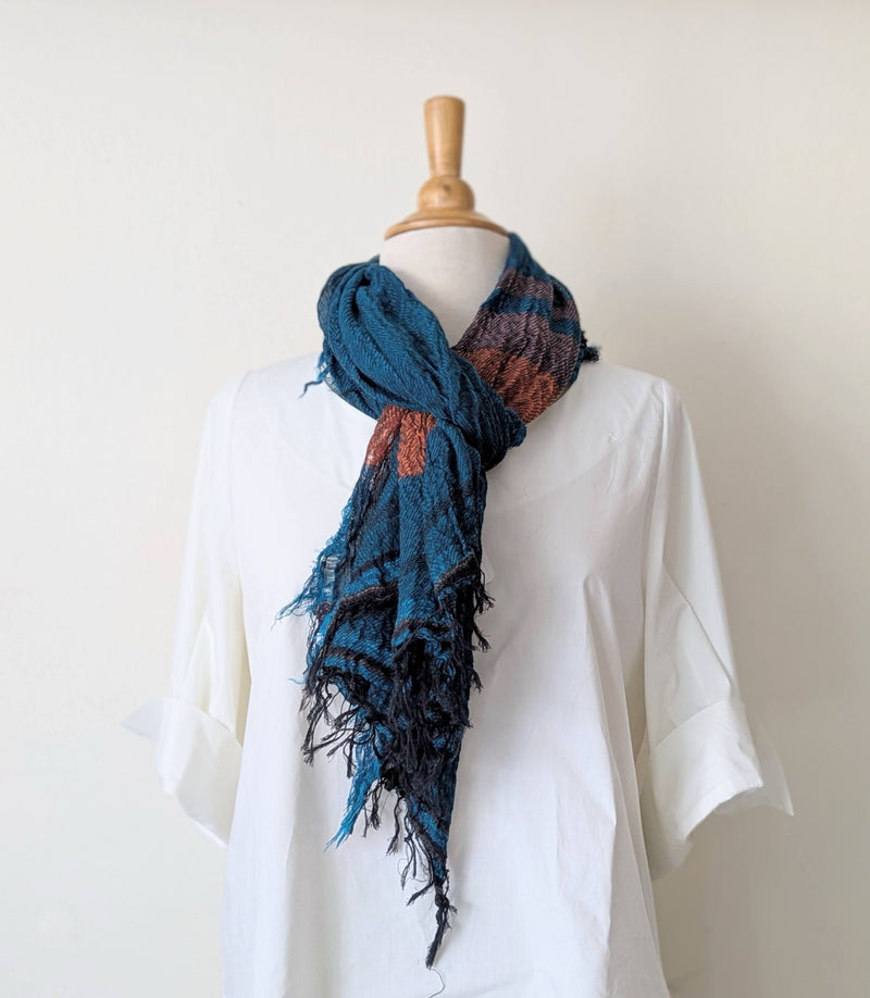 Tamaki Niime Japanese woven light cotton scarf sowa boston small business gift shop boutique