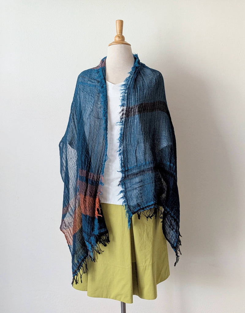 Tamaki Niime Japanese woven light cotton scarf sowa boston small business gift shop boutique