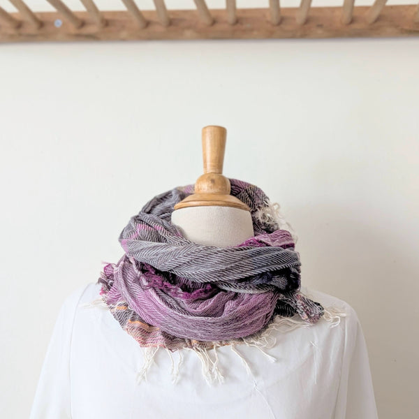 Tamaki Niime Japanese woven light cotton scarf sowa boston small business gift shop boutique