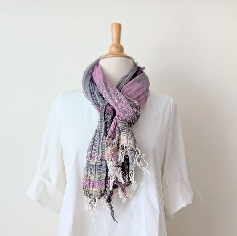 Tamaki Niime Japanese woven light cotton scarf sowa boston small business gift shop boutique