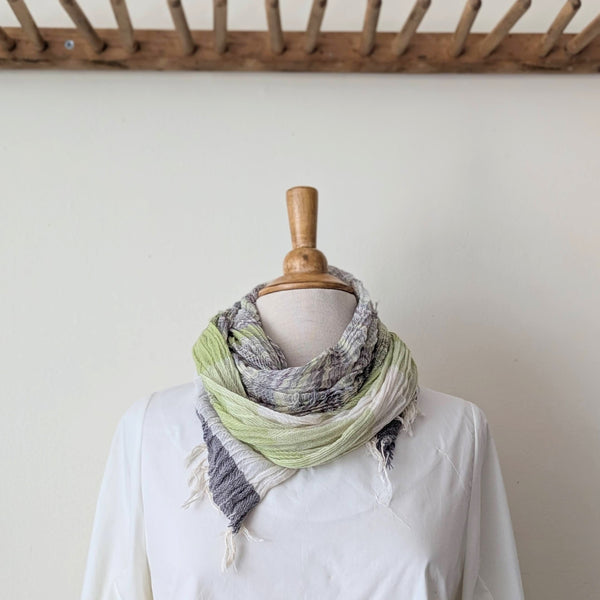 Tamaki Niime Japanese woven light cotton scarf sowa boston small business gift shop boutique