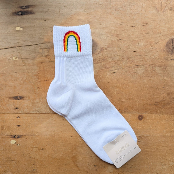 Hansel from Basel rainbow sporty crew socks cotton sowa shop boston gift store boutique