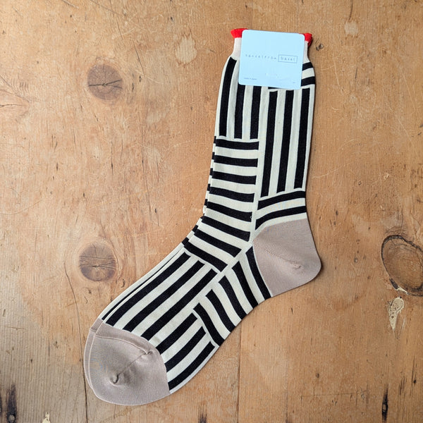 Hansel from Basel sheer stripe Crew Socks shop Boston sowa boutique gift store
