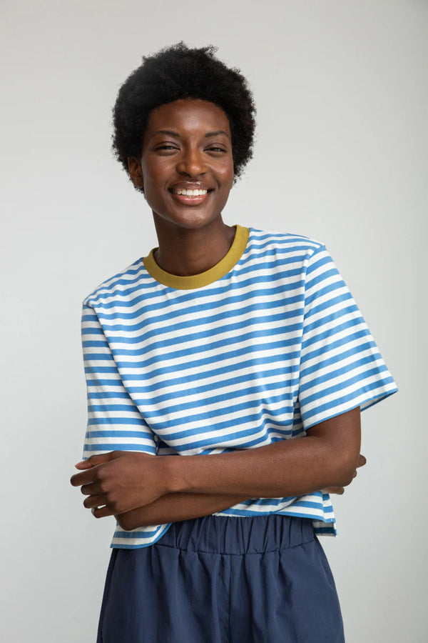 Beaumont organic cotton bay-sue stripe jersey t-shirt top shirt spring summer shop Boston sowa boutique gift store