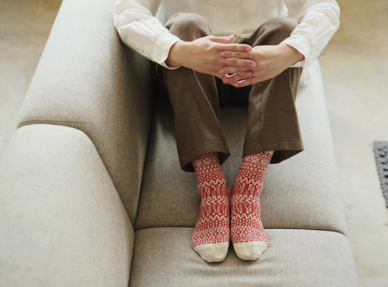 Wool Jacquard Socks - Men and Women's