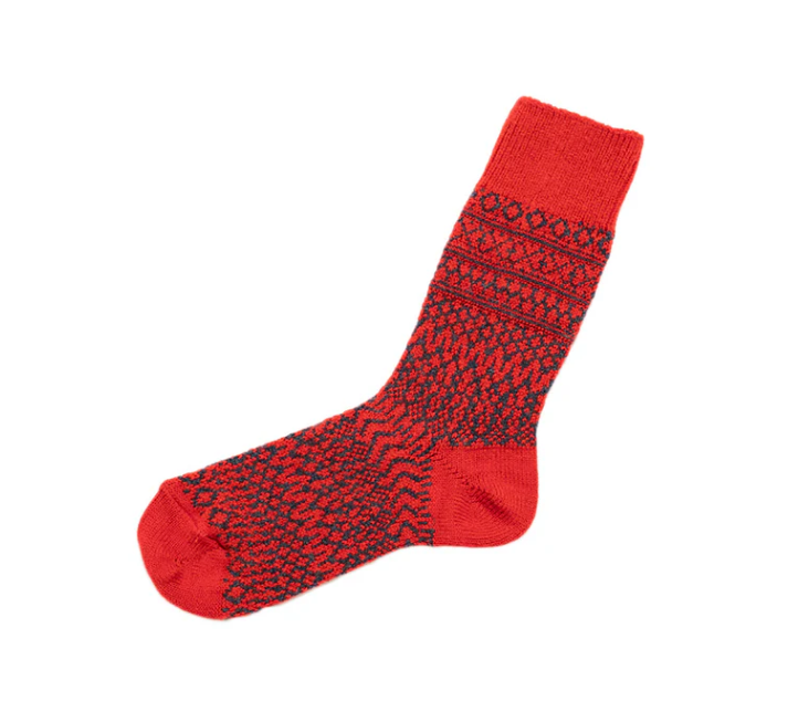 Wool Jacquard Socks - Men and Women's